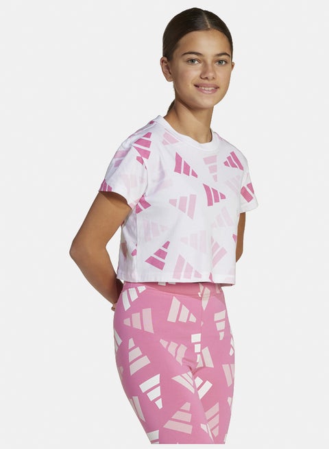 seasonal essentials logo celebration cropped women's t-shirt