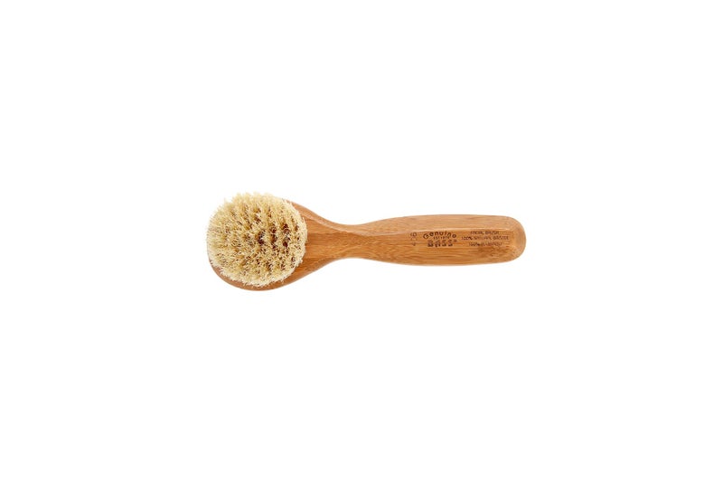 Bass Facial Cleansing Brush - Natural Bristle Wood Handle - Image 2