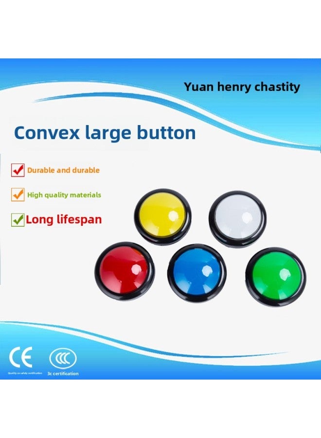 Yuanhenglizhen Anime Game Machine Start Button Good Sound Pass Button Beat Big Round Button 100mm-Product Color:Blue  - Image 1