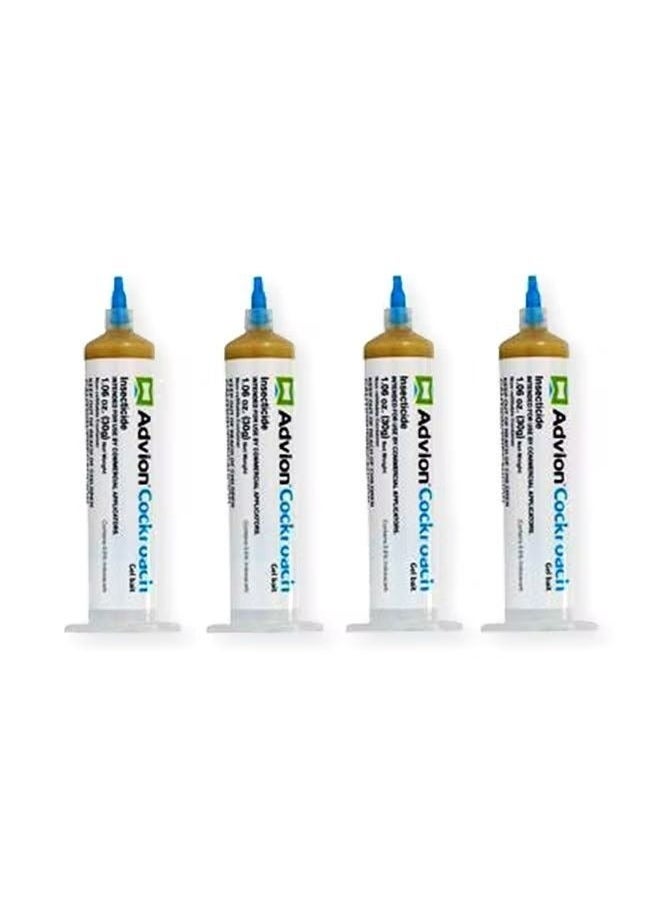syngenta Advion Cockroach Gel Bait 4 X 30g Insect Killer Pest Control, Indoor and Outdoor Use, Roach Killer Gel  - Image 2