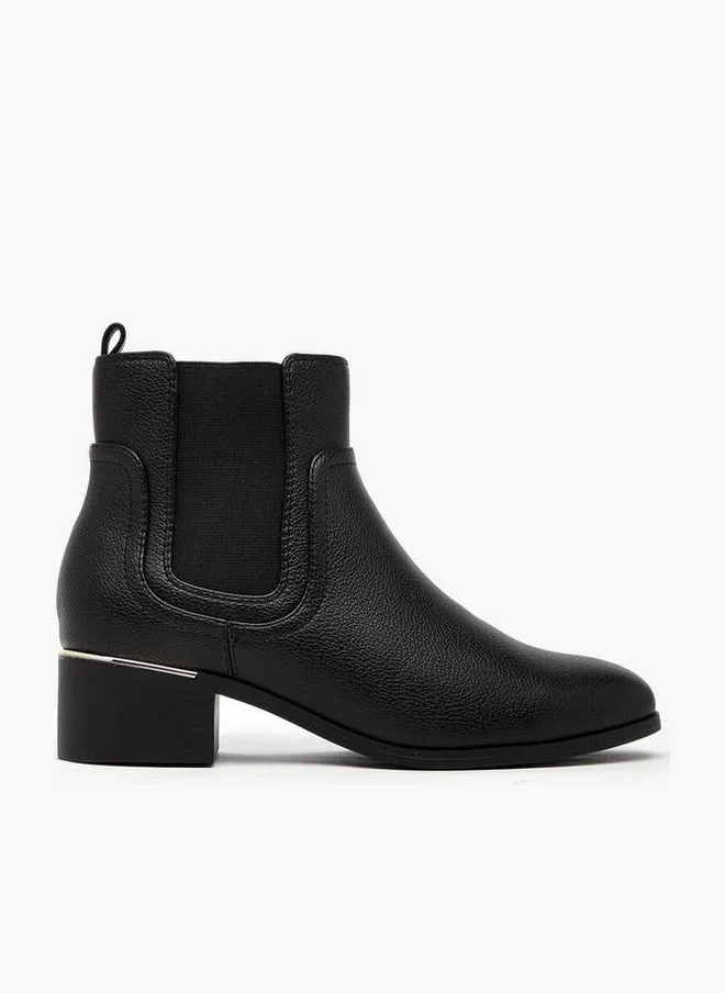 فلورا بيلا من شو إكسبرس Flora Bella Solid Chelsea Ankle Boots With Block Heels