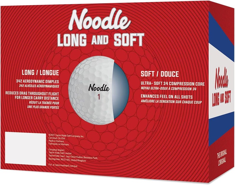 TaylorMade Noodle Long & Soft Golf Balls, Ultra-Soft 34 Compression Core, Great Feel and Increased Spin, Patented Dimple Design for Straighter Flight - Image 3