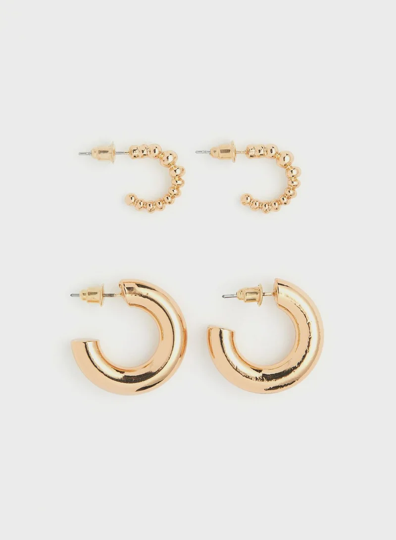 H&M 2 Pairs Hoop Earrings