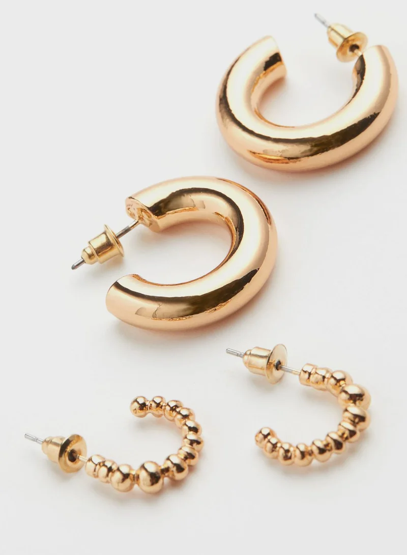 H&M 2 Pairs Hoop Earrings