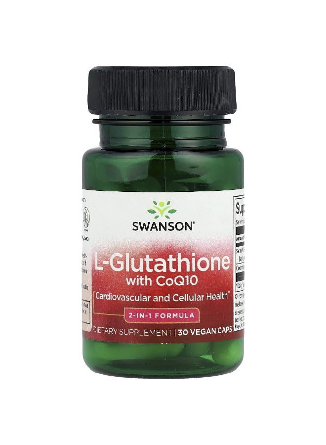Swanson, L-Glutathione with CoQ10, 30 Vegan Caps