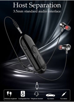 Clip On Bluetooth Earphones Bluetooth Headphones Collar Clip Wireless Headsets LED Battery Display Dual Noise Reduction IPX5 Waterproof Earpiece v5.0 with Microphone Handsfree for Cell Phone