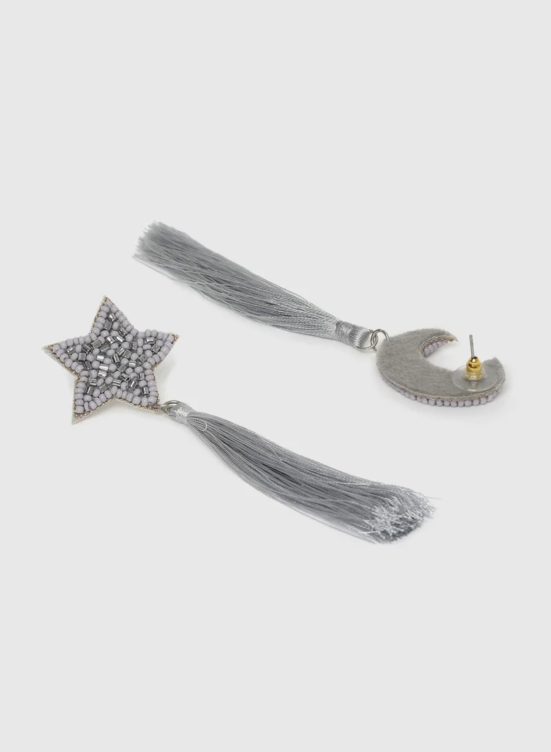 SOHI Alloy Geometric Drop Earrings