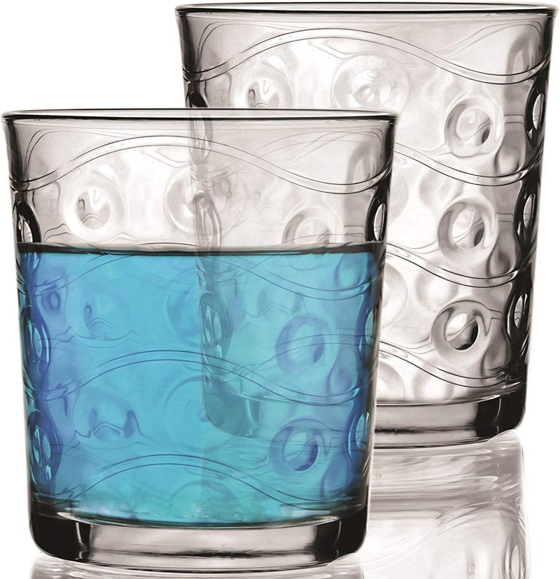 Circleware Heavy Base Whiskey Glasses, 4-Piece Set, Party Entertainment Dining Beverage Drinking Glassware Cups for Water, Liquor, Cocktails, Beer, Ice Tea, Juice and Bar Decor, 12.5 oz, Cosmo - Image 1