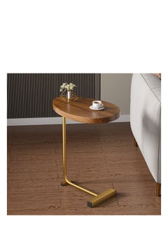 Y&D Small Side Table C Shaped End Table for Sofa and Bed, TV Tray Table with Metal Frame for Couch, Living Room, Bedroom  - Image 1