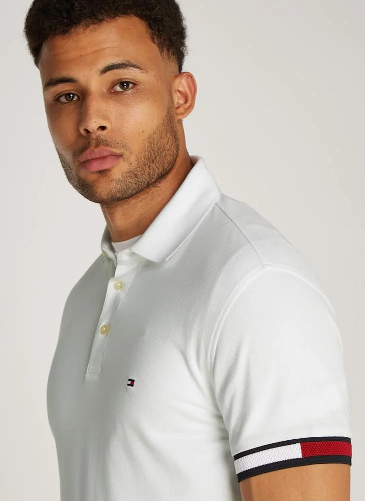 TOMMY HILFIGER Logo Print Polo Shirt