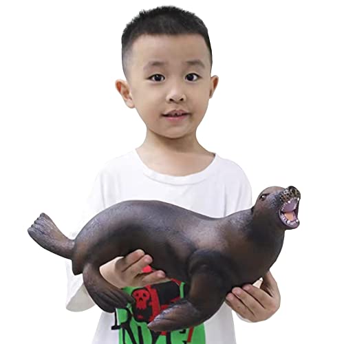 SmilerSmile Simulated Ocean Big Animal, One pc 15Inch Soft Filled Rubber Sea Educational Toys (sea Lions) - Image 1