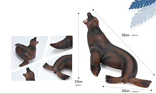 SmilerSmile Simulated Ocean Big Animal, One pc 15Inch Soft Filled Rubber Sea Educational Toys (sea Lions) - Image 2