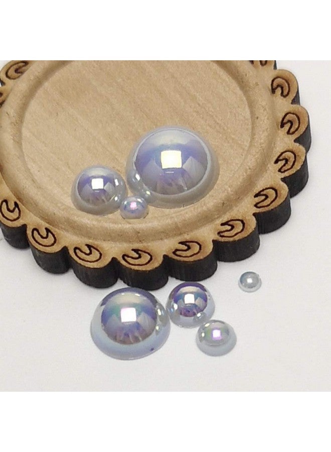 Chenkou Craft 3000Pcs 1 Box Grey Round Flatback Imitation Half Pearls Bead Loose Beads Gem (Grey Hall Ball) - Image 3