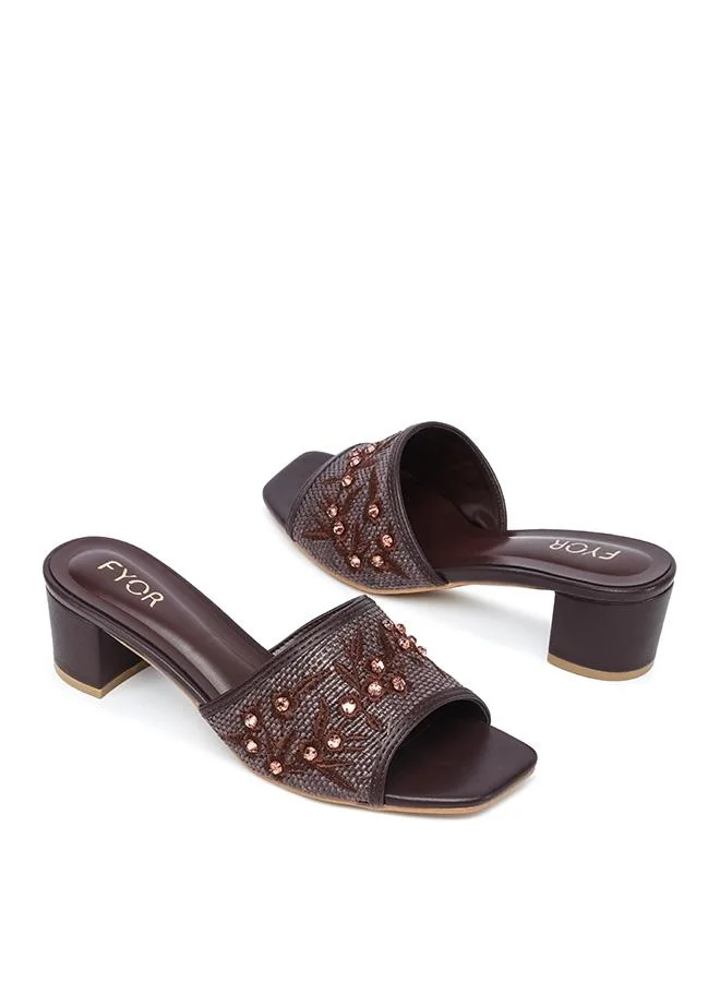 Fyor  Stylish Braided Block Heel Sandal HL 313 for Women | Best Price UAE