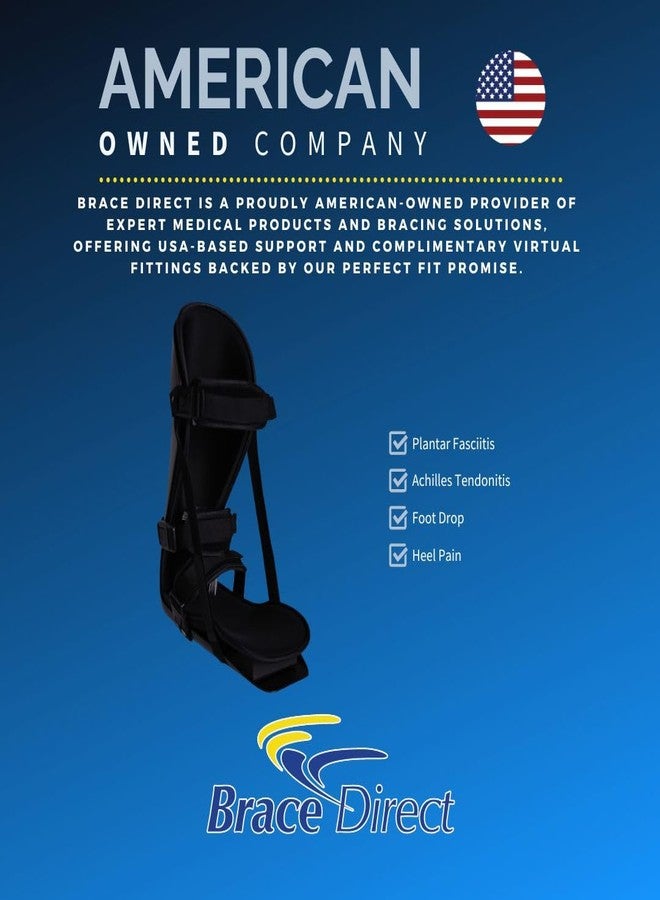 Brace Direct Adjustable Posterior Night Splint for Plantar Fasciitis, Achilles Tendonitis, Heel Pain and Foot Drop - Rigid Support Sleep Boot with Custom Stretch (M: Men’s 7.5–9, Women’s 8.5–10) - Image 2