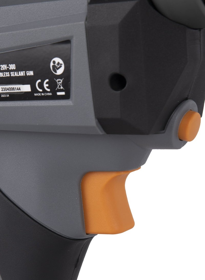 KSEIBI Kcg 20v-300, Cordless Sealing Gun (TOOL ONLY), 20 V Max, Length 300 Mm, 30 - 480 Mm/Min, For Range of Sealing and Bonding Applications in Construction, Plumbing, Electrical, Industrial, and DIY Projects.  - Image 4