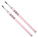 Prasacco 2 Packs Acrylic Nail Brush for Nails Art, Nail Art Brush Set Acrylic Kolinsky Nail Brush 3D Nail Art Flower Brush Acrylic Manicure Brush for Women Acrylic Application(Pink) - Image 2