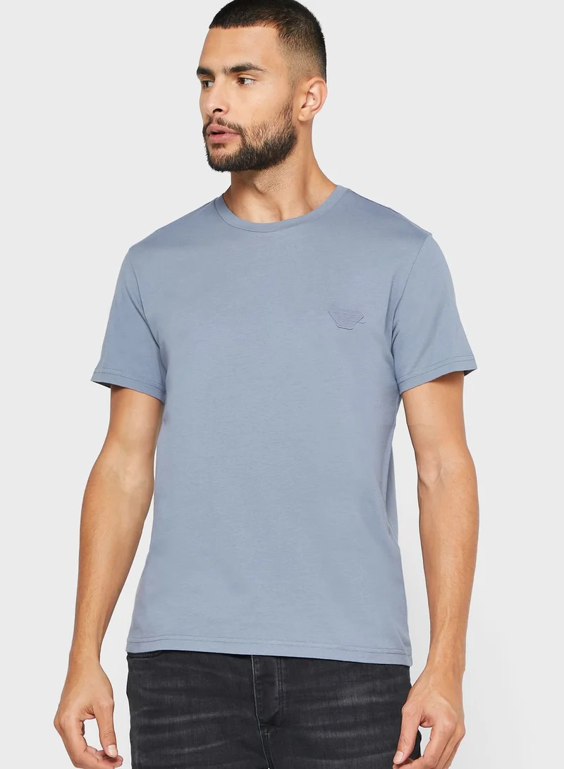 EMPORIO ARMANI Chest Logo Crew Neck T-Shirt