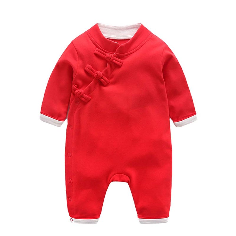 Mud Kingdom Cute Baby Boys Jumpsuit Traditional Style Chinese New Year Red 18 Months