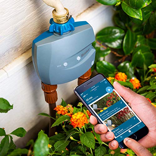 Hunter Industries Hunter BTT Bluetooth Hose Timer, 2-Zone Smart Irrigation Controller, App Controlled Watering for Lawn, Garden, and Drip Systems, Battery Operated, No WiFi Required - Image 4