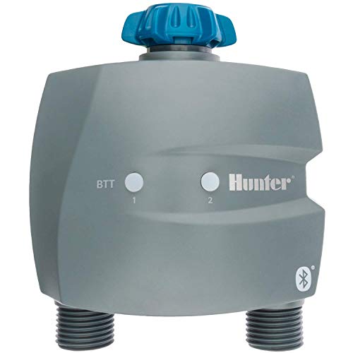 Hunter Industries Hunter BTT Bluetooth Hose Timer, 2-Zone Smart Irrigation Controller, App Controlled Watering for Lawn, Garden, and Drip Systems, Battery Operated, No WiFi Required - Image 1