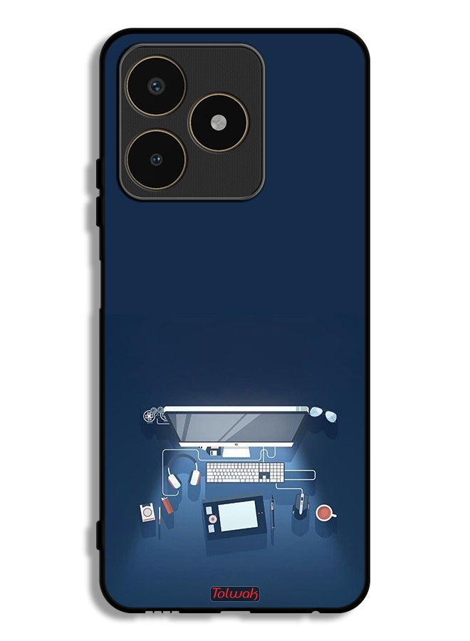 Tolwak Realme C53 Protective Case Cover Computer Desk Art - Image 1