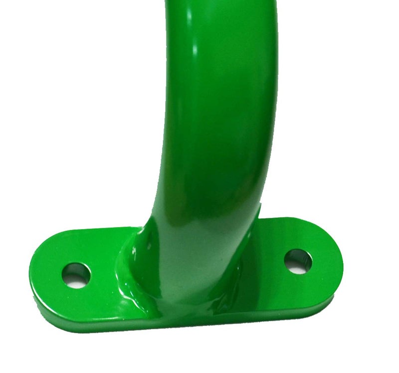 Purife 17.2 Inch Metal Playground Handles Green Set of 2- Outdoor Swing Sets Safety Handles - Playset Grab Bar, Indoor Kids Climbing Monkey Bars for Playhouse, Treehouse, Jungle Gym - Image 2