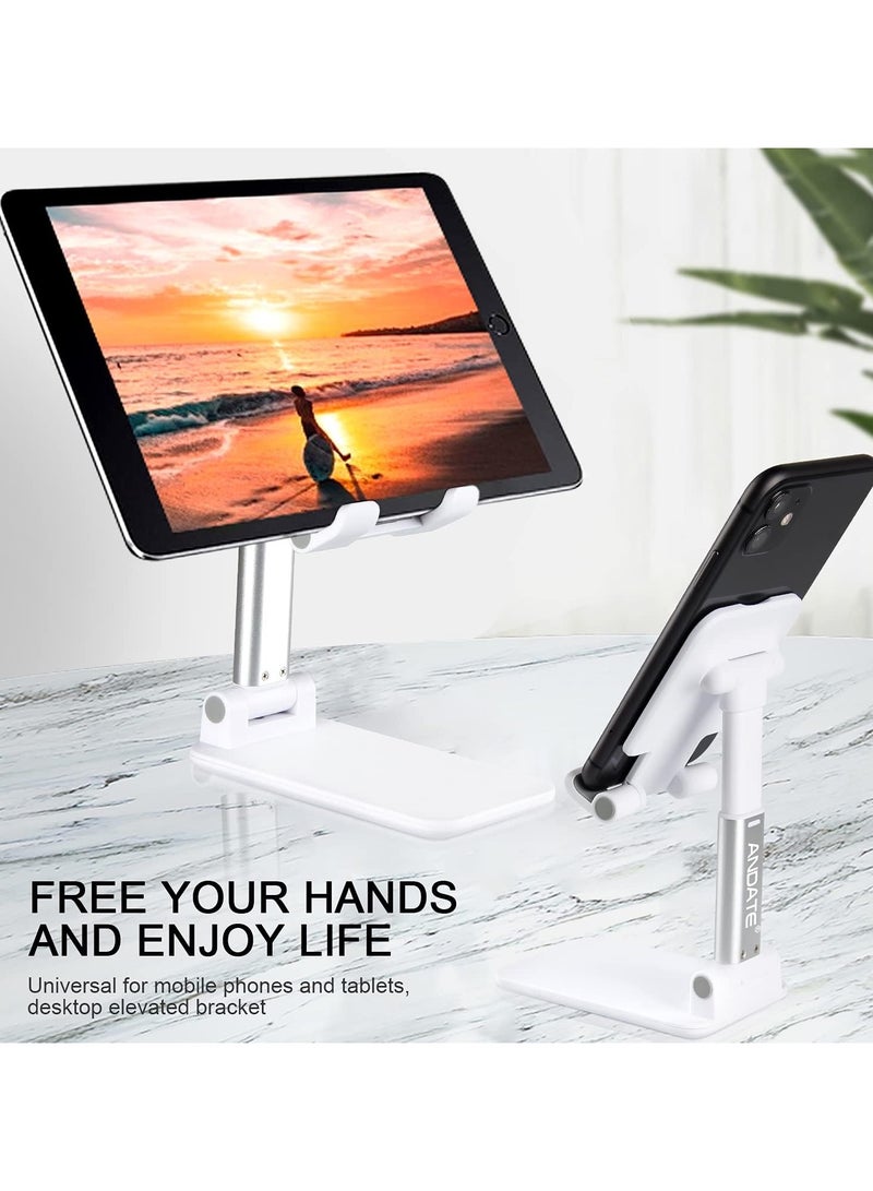 حامل هاتف محمول، زاوية ارتفاع قابلة للتعديل للمكتب، حامل قابل للطي بالكامل، حامل للكمبيوتر اللوحي، متوافق مع جميع الهواتف المحمولة/آيباد/كيندل/قاعدة الهاتف اللوحي - Image 2