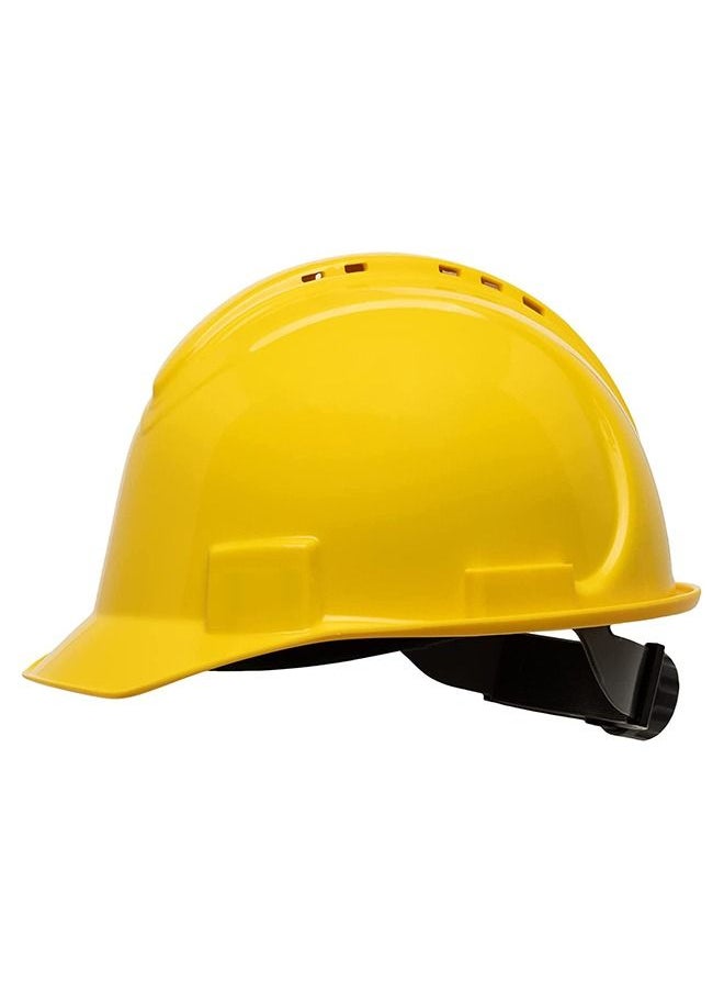 Honeywell - Honeywell North Hard Hat Short Brim Vented Four Point Ratchet Suspension Yellow - Image 1