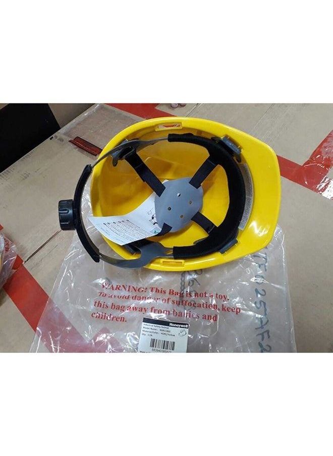 Honeywell - Honeywell North Hard Hat Short Brim Vented Four Point Ratchet Suspension Yellow - Image 1