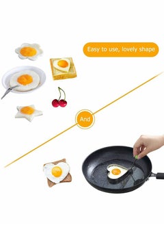Y&D 10 Pack Egg Ring, Different Shapes Pancake Maker Mould, Stainless Steel Non Stick Metal Household Kitchen Cooking Tool for Frying McMuffin or Shaping Eggs, Moulds  - Image 4