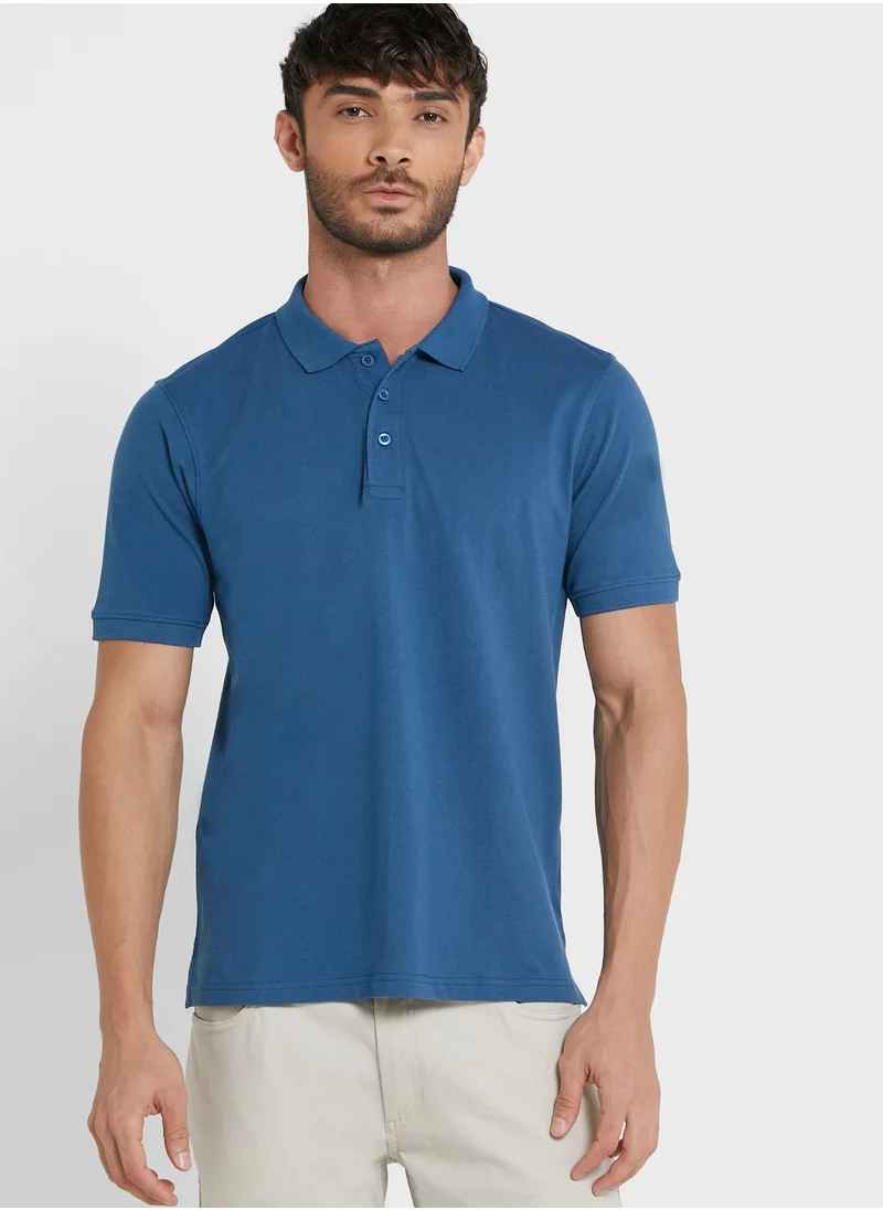 Seventy Five Basics Essential Pique Polo Shirt