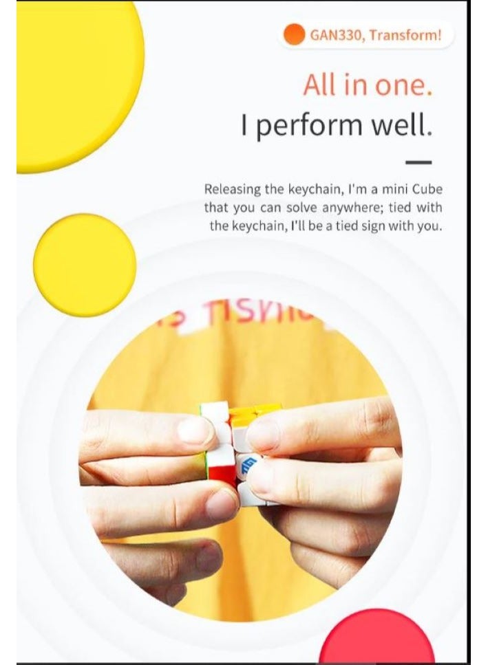 جانكيوب جان 330 سلسلة مفاتيح بها مكعب روبيك 3*3 ممغنط - Image 5