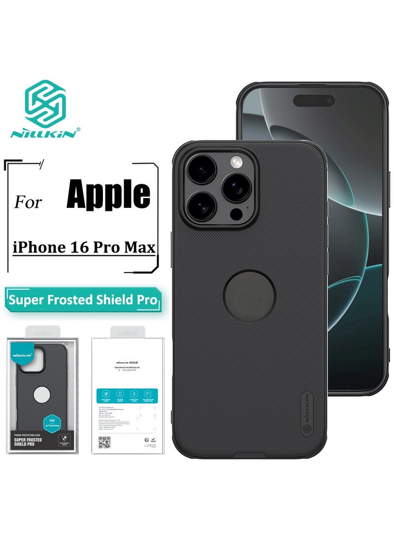 Nillkin Super Frosted Shield Pro Matte Case for Apple iPhone 16 Pro Max (2024) – Premium Black, Dual Material PC & TPU, Superior Drop Protection, Anti-Fingerprint & Precision Cutouts  - Image 1