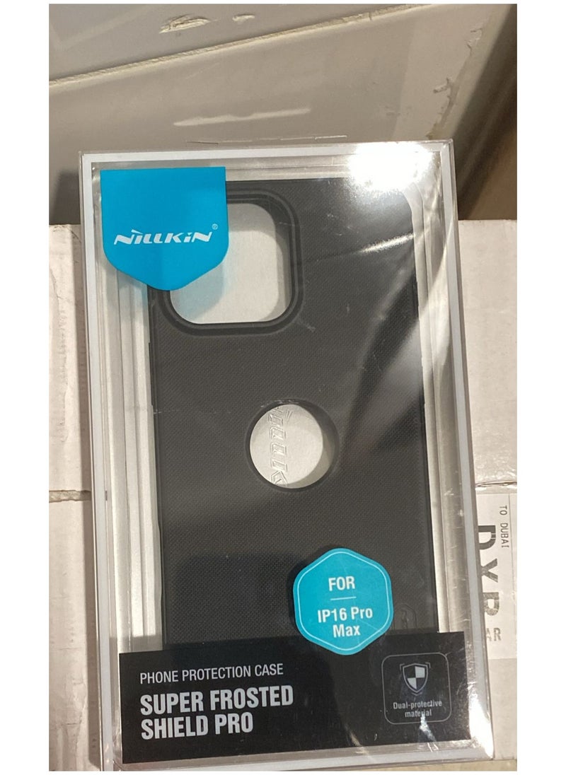 Nillkin Super Frosted Shield Pro Matte Case for Apple iPhone 16 Pro Max (2024) – Premium Black, Dual Material PC & TPU, Superior Drop Protection, Anti-Fingerprint & Precision Cutouts  - Image 2