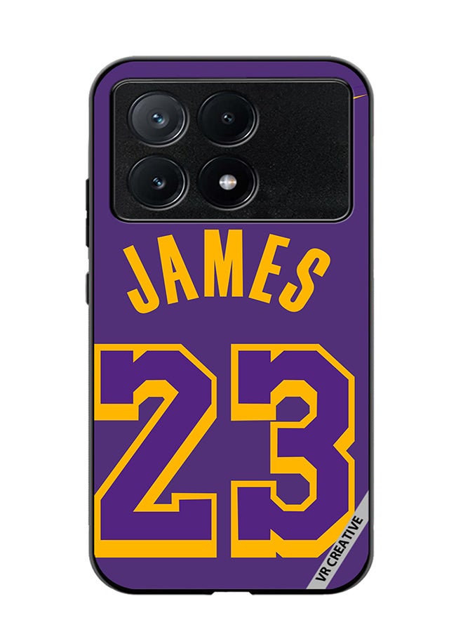 VR CREATIVE Protective Case Cover For Xiaomi Poco X6 Pro James 23 Purple Design Multicolour - Image 1