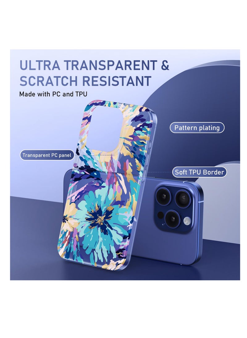 Zikra Case for iPhone 15 Pro Max, Hard PC + TPU Shockproof Protective, Flower Clear Fashionable Patterns, for Girls Women - Image 4