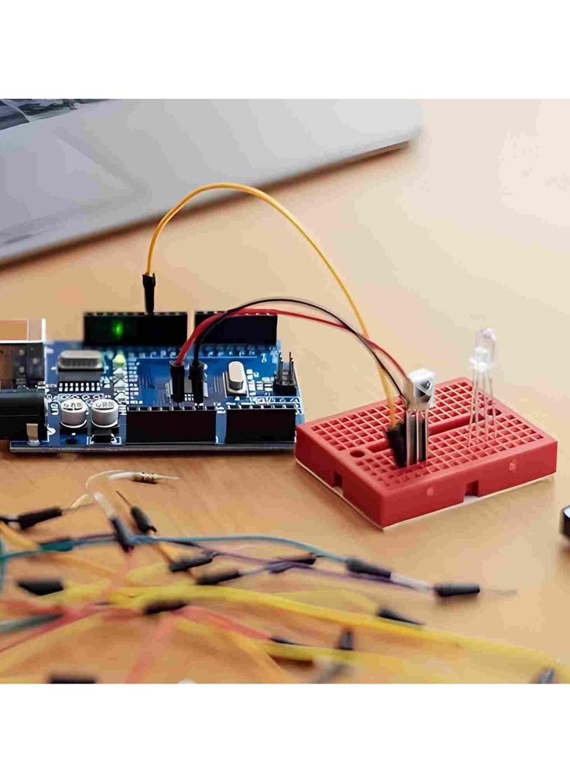 SOLDOUT - 170 Tie-points Mini Solderless Prototype Experiment Test Breadboard 35 * 47 * 8.5mm SYB-170 Bread Board (Red) - Image 1
