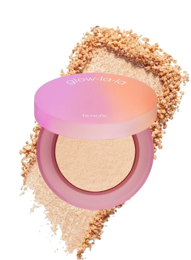 Benefit Wear Benefit Glow-La-La Highlight Powder 3g – Luna (Light Medium) – Shimmering Highlighter for a Radiant, Luminous Glow - Image 1