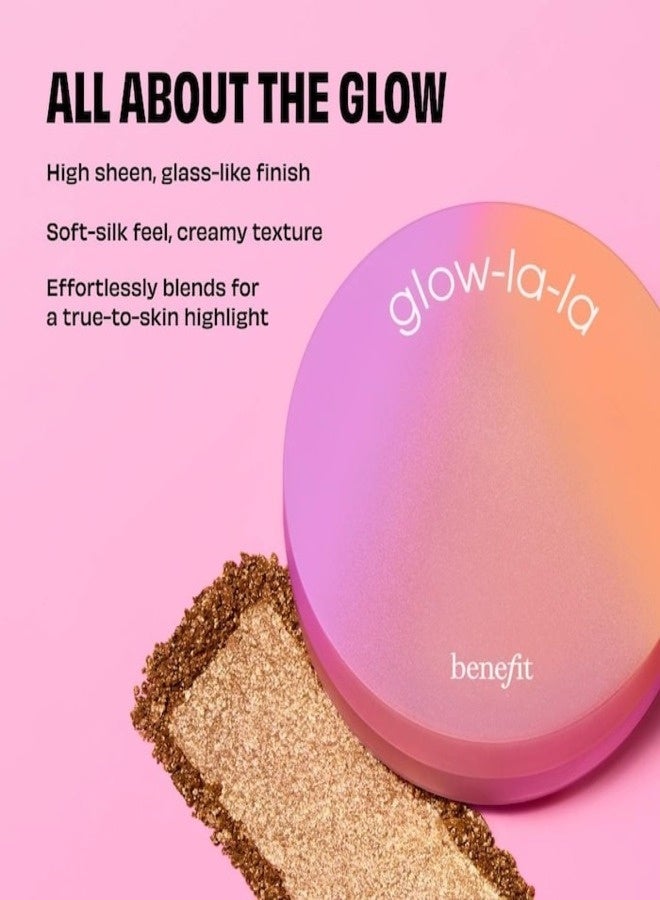 Benefit Wear Benefit Glow-La-La Highlight Powder 3g – Luna (Light Medium) – Shimmering Highlighter for a Radiant, Luminous Glow - Image 5