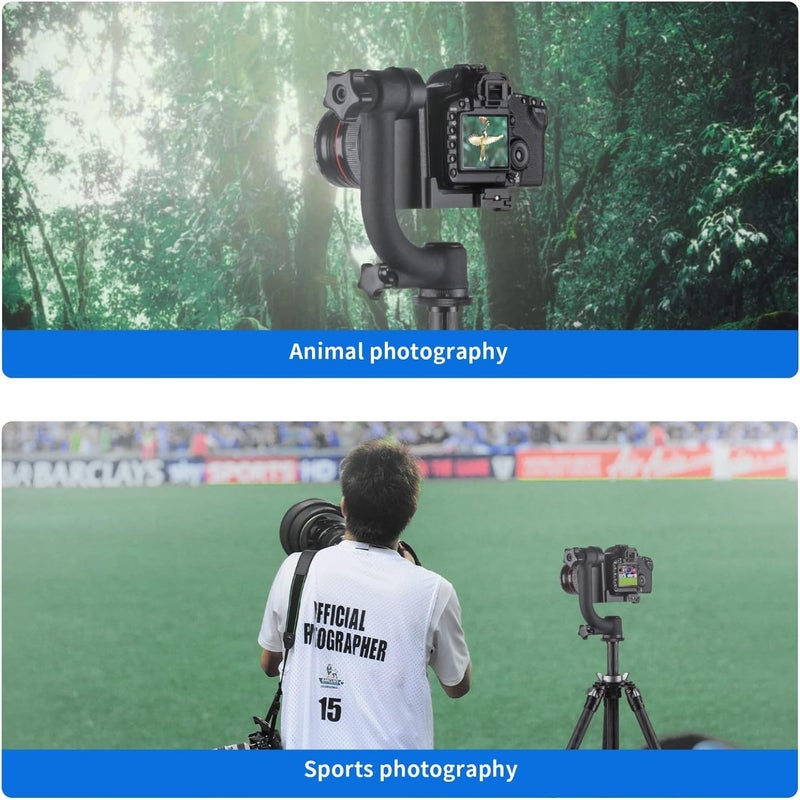 MVPRO رأس ثلاثي القوائم مع جيمبال بزاوية 360° من الألمنيوم بقدرة تحميل 15kg/33lbs - Image 4