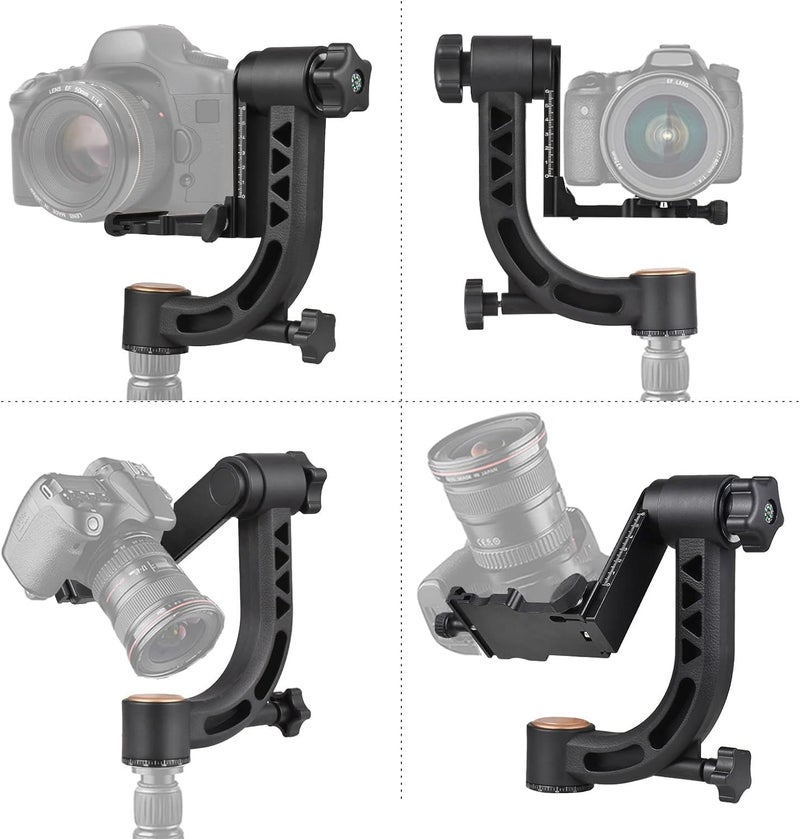 MVPRO رأس ثلاثي القوائم مع جيمبال بزاوية 360° من الألمنيوم بقدرة تحميل 15kg/33lbs - Image 2