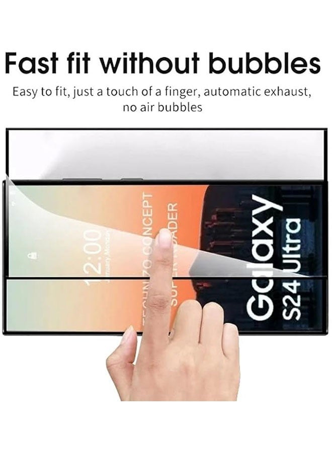 2 Pack Samsung Galaxy S24 Ultra Screen Protector, HD Clear Bubble Free Tempered Glass Screen Protector, Touch Sensitive and Scratch Resistant, Clear - Image 2