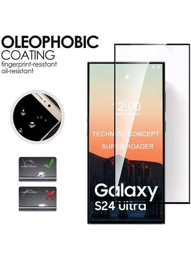 2 Pack Samsung Galaxy S24 Ultra Screen Protector, HD Clear Bubble Free Tempered Glass Screen Protector, Touch Sensitive and Scratch Resistant, Clear - Image 3