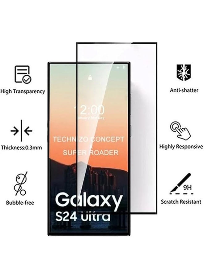 2 Pack Samsung Galaxy S24 Ultra Screen Protector, HD Clear Bubble Free Tempered Glass Screen Protector, Touch Sensitive and Scratch Resistant, Clear - Image 5