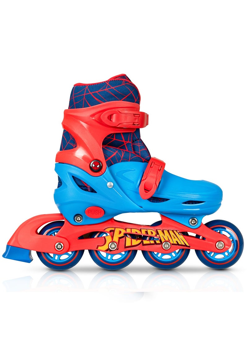 Spartan Spiderman 2â€‘inâ€‘1 Skates for Kids Size XS 27â€“30 | Convertible Roller to Inline Skates | Durable Plastic Chassis & Hardshell Boot | 64mm PVC Wheels | 608Z Bearings | Marvel Fun â€“ SPâ€‘1027 - Image 2