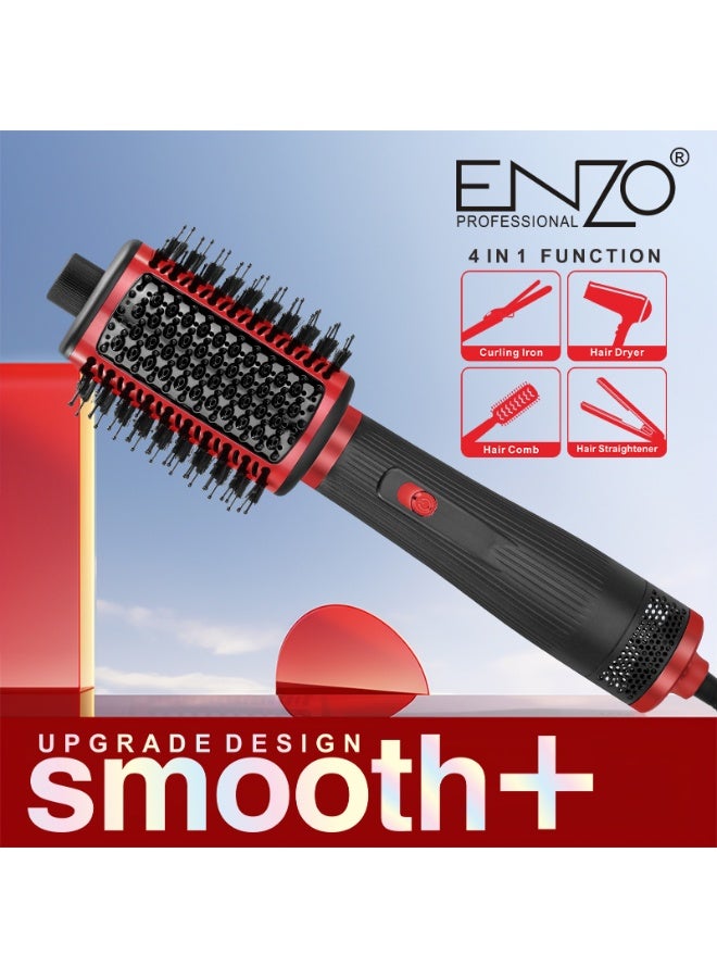 ENZO Professional ENZO EN-4123 Salon 1500W 3 in 1 One Step Blow Hair Dryer Straightener Styler Rotary Volumizer Ceramic Electric Hot Air Brush - Image 1