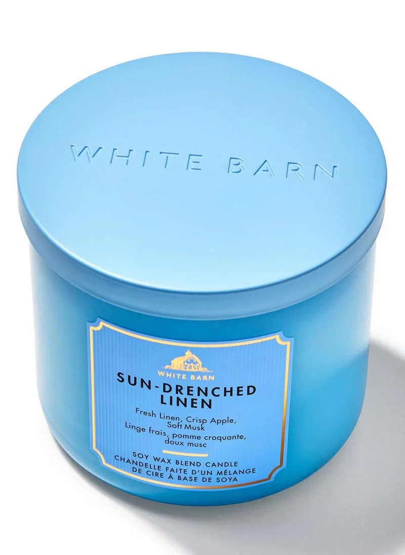 Bath & Body Works Sun-Drenched Linen 3-Wick Candle