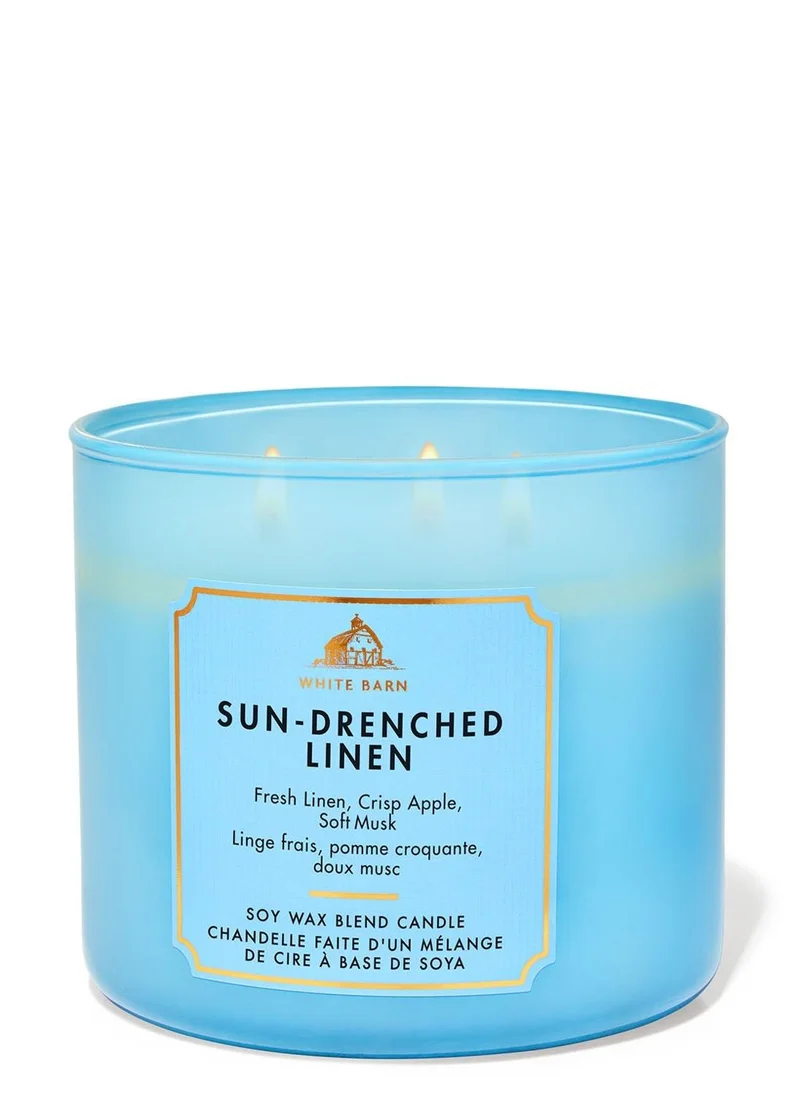 Bath & Body Works Sun-Drenched Linen 3-Wick Candle