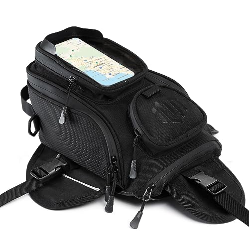 ILM Motorcycle Tank Bag Magnetic 4 Straps Reinforced Fastening Waterproof Touch Screen Phone Pouch Motorbike BT01 - Image 1